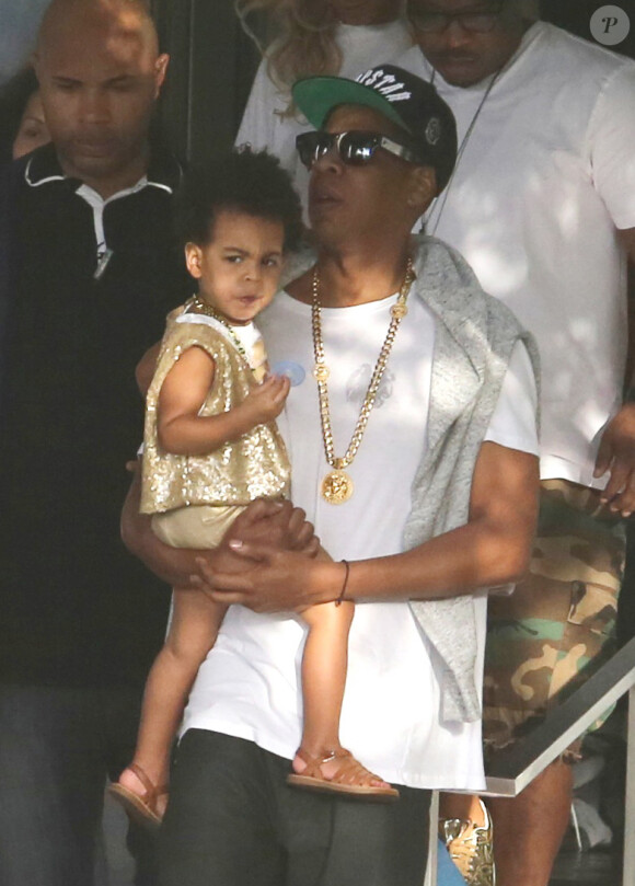 Exclusif - Jay Z et sa fille Blue Ivy à Miami, le 1er janvier 2014.