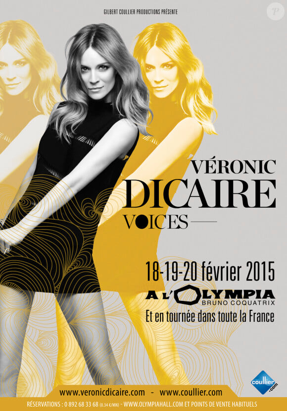 Affiche des spectacles de Véronic DiCaire à l'Olympia février 2015