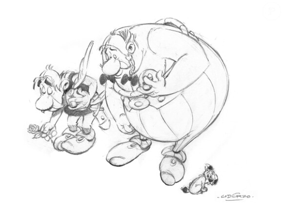 Le dessin d'Uderzo en hommage à Charlie Hebdo.