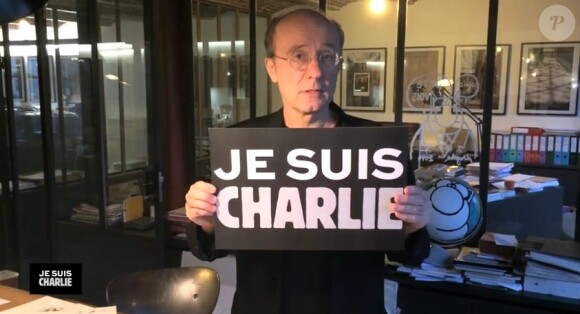 Philippe Geluck - La culture française, du cinéma à la télévision en passant par la musique et le théâtre, rend hommage à Charlie Hebdo et se mobilise. Le 8 Janvier 2015. (capture d'écran)