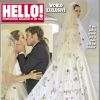 Les photos du mariage d'Angelina Jolie et Brad Pitt en couverture des magazines Hello! et People