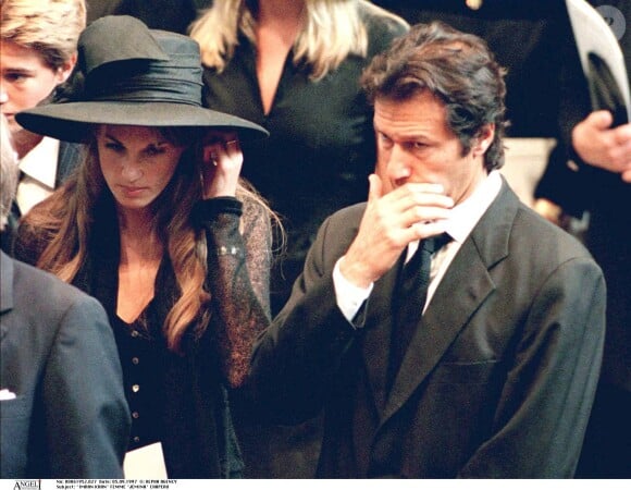Imran et Jemima Khan lors des funérailles de Lady Diana en 1997