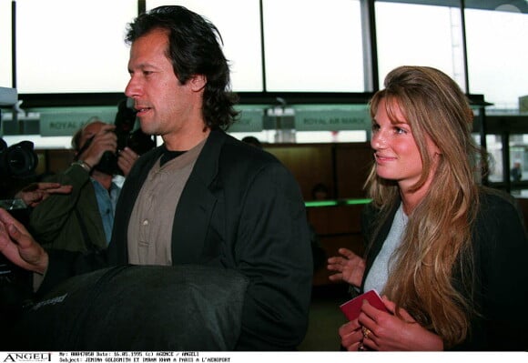 Jemima Goldsmith et Imran Khan à Paris en 1995