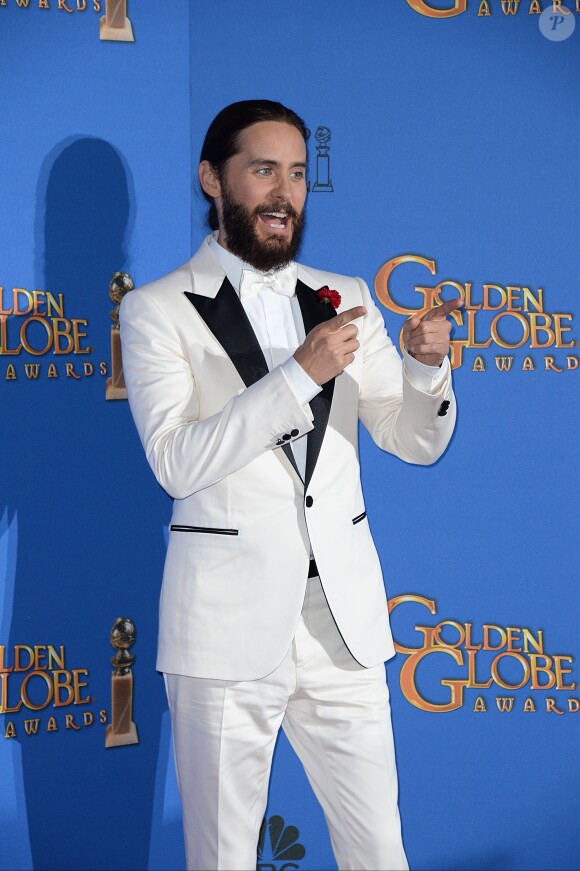 Jared Leto aux Golden Globe Awards à Beverly Hills, Los Angeles, le 11 janvier 2015.