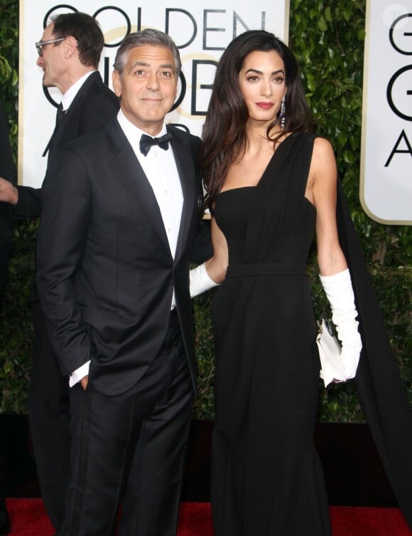 George Clooney et sa femme Amal Alamuddin - 72e cérémonie annuelle des Golden Globe Awards à Beverly Hills, le 11 janvier 2015.