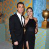 Justin Theroux et Jennifer Aniston assistent à l'after-party des Golden Globe Awards organisée par la chaîne HBO. Beverly Hills, le 11 janvier 2015.