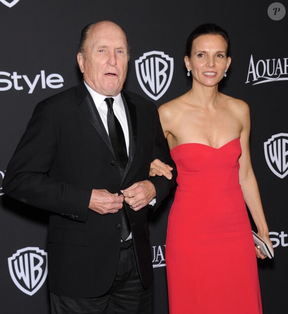 Robert Duvall et Luciana Pedraza assistent à l'after-party des Golden Globe Awards organisée par Warner Bros et InStyle au Beverly Hilton Hotel. Beverly Hills, le 11 janvier 2015.