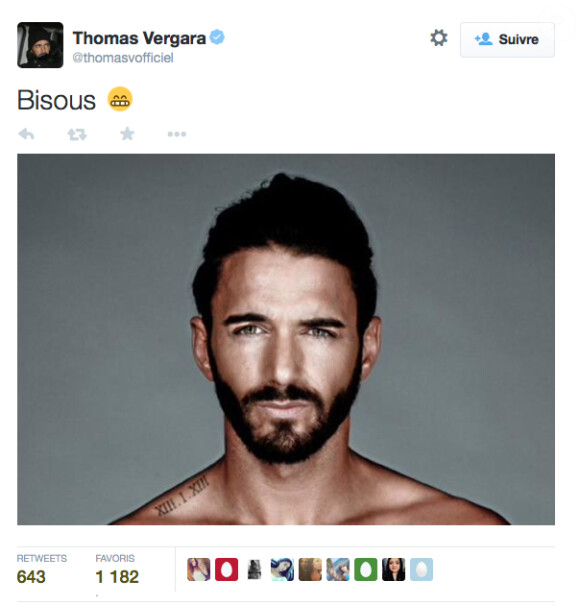 Thomas Vergara : sa réponse en photo à un message codé de Nabilla, le 3 janvier 2015