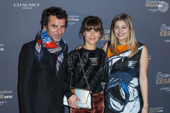 Louane Emera, Eric Lartigau et Marina Fois lors de la soirée des Révélations pour les César du Cinéma 2015 à Paris, le 12 janvier 2015.