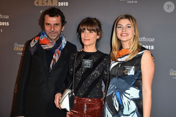 Eric Lartigau, Marina Fois et Louane Emera lors de la soirée des Révélations pour les César du Cinéma 2015 à Paris, le 12 janvier 2015.