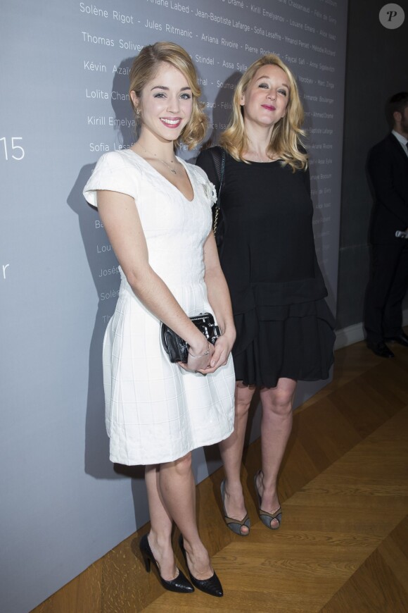 Alice Isaaz et Ludivine Sagnier - Photocall de la soirée des "Révélations César 2015" au salon Chaumet à Paris le 12 janvier 2015.