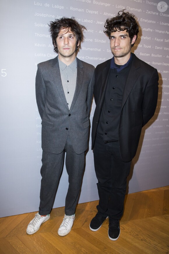 Félix de Givry et Louis Garrel - Photocall de la soirée des "Révélations César 2015" au salon Chaumet à Paris le 12 janvier 2015.