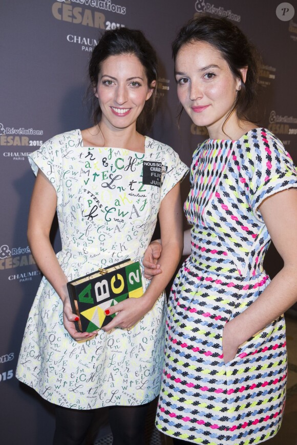 Anna Sigalevitch et Anaïs Demoustier - Photocall de la soirée des "Révélations César 2015" au salon Chaumet à Paris le 12 janvier 2015.