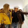 Antonio Banderas et sa compagne Nicole Kimpel visitant le musée Carmen Thyssen à Malaga en Espagne le 14 janvier 2015.