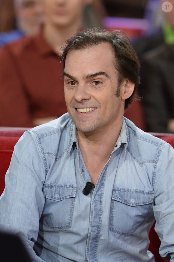 Sébastien Thiéry lors de l'enregistrement de l'émission "Vivement Dimanche" à Paris le 14 janvier 2015. L'émission sera diffusée le 18 janvier