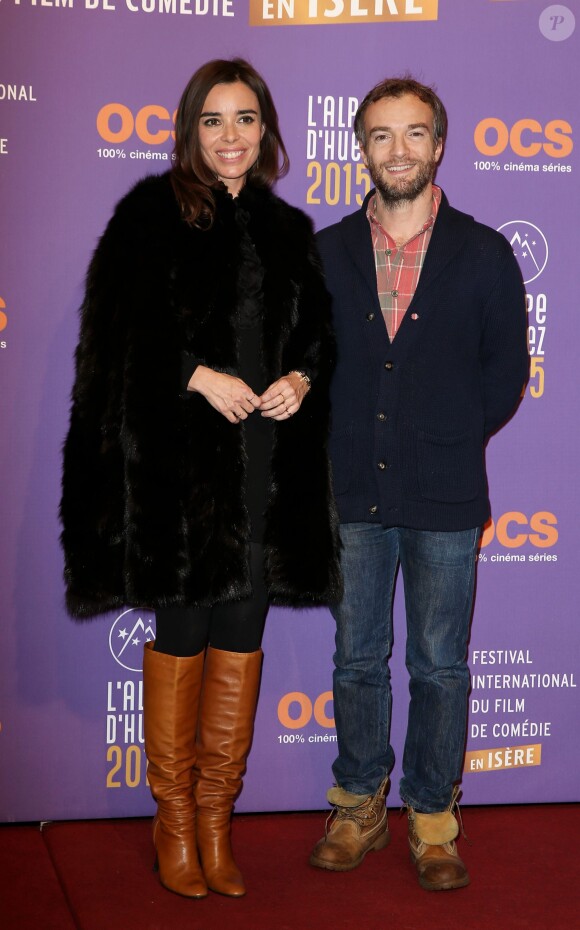 Elodie Bouchez et Jonathan Lambert - Soirée d'ouverture du 18e festival international du film de comédie de l'Alpe d'Huez, le 14 janvier 2015.