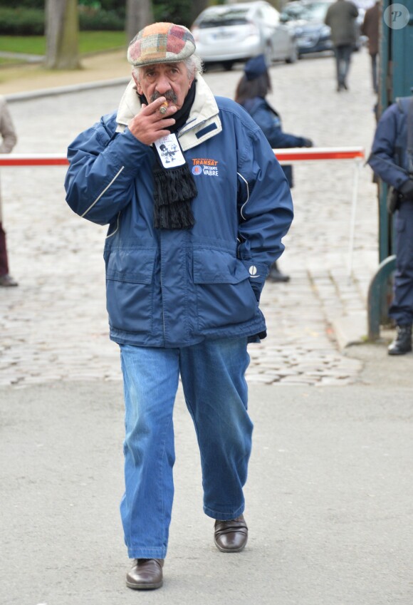 Obsèques du dessinateur Honoré (Philippe Honoré) et du correcteur de Charlie Hebdo Mustapha Ourrad au cimetière du Père-Lachaise à Paris, le 16 janvier 2015.