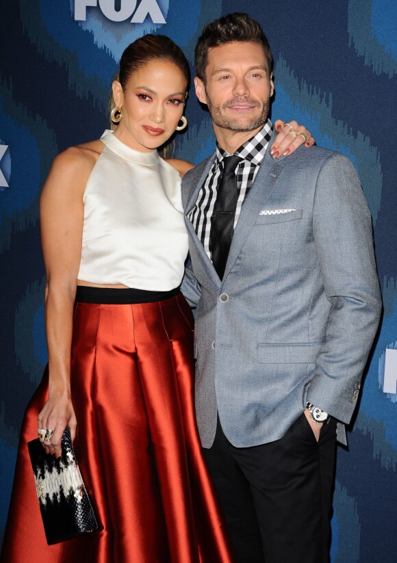 Ryan Seacrest et Jennifer Lopez lors de la Fox All-Star Party 2015 à Pasadena, le 17 janvier 2015