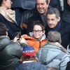 Nicolas Sarkozy lors de la victoire du PSG face à Evian Thonon Gaillard au Parc des Princes à Paris le 18 janvier 2015
