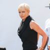 Jaime Pressly sur le plateau de l'émission "Extra!" avec Mario Lopez à Universal City, le 11 août 2014. 