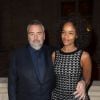Luc Besson et sa femme Virginie Silla - Remise de la Médaille d'Or de l'Académie des Arts et Techniques du Cinéma à Luc Besson par Alain Terzian, à la Monnaie de Paris, le 19 janvier 2015.