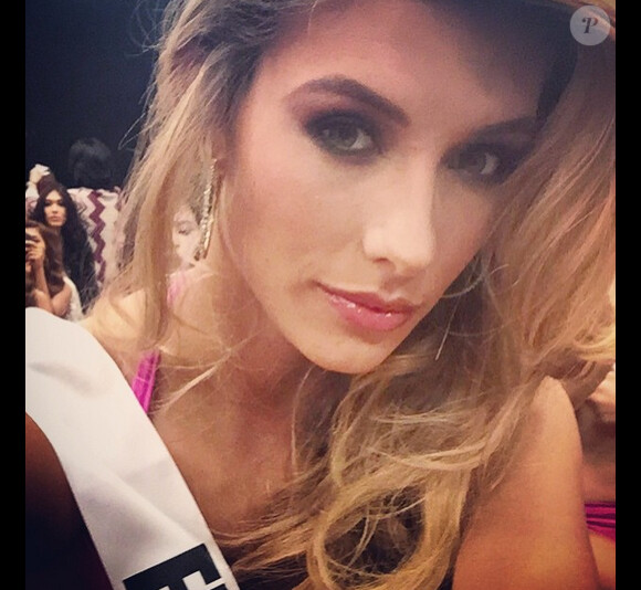 Camille Cerf au concours Miss Univers en Floride. Janvier 2015.