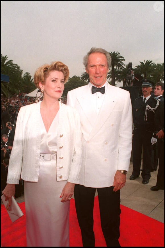 Clint Eastwood et Catherine Deneuve lors du Festival de Cannes 1994