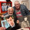 Exclusif - Jean-Paul Belmondo et le photographe Charles Bebert, qui pour l'occasion avait sorti de ses archives une photo Noir et Blanc de Bebel réalisée à l'hôtel Negresco lors du tournage - L'acteur a déjeuné au Lou Balico à Nice, le 21 janvier 2015.