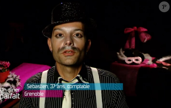 Sébastien dans l'émission Un dîner presque parfait, le 16 janvier 2015 sur W9.