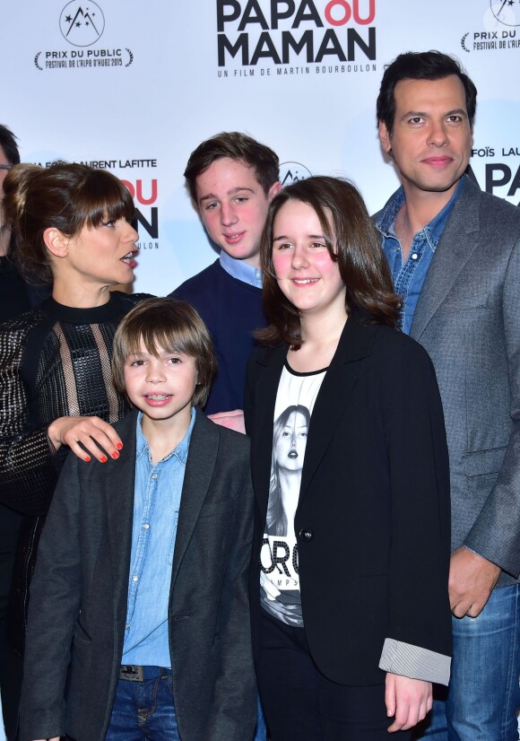 Marina Foïs, Alexandre Desrousseaux, Achille Potier, Anne Lemarchand et Laurent Lafitte - Avant-Première du film "Papa ou Maman" au Cinéma Pathé Beaugrenelle à Paris le 26 janvier 2015.