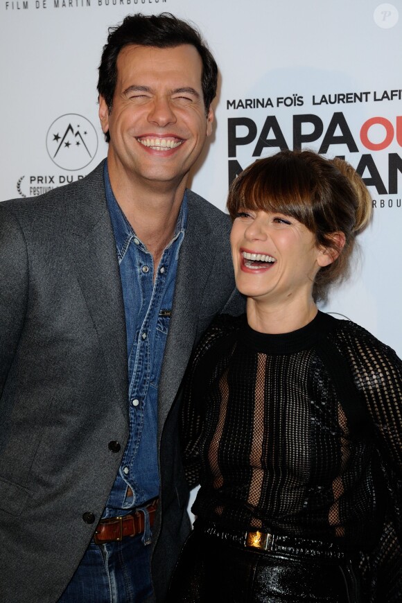 Laurent Lafitte et Marina Foïs à la première de Papa ou Maman à Paris, le 26 janvier 2015.