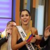 Paulina Vega, Miss Universe 2014, à l'émission Despierta America. Le 26 janvier 2015 en Floride.