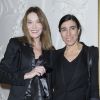 Carla Bruni-Sarkozy et Blanca Li - Personnalités au défilé de mode Jean Paul Gaultier, collection Haute Couture printemps-été 2015 à Paris le 28 janvier 2015.