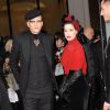 Ali Mahdavi et Dita Von Teese arrivent au défilé Jean Paul Gaultier, collection haute couture printemps-été 2015 à Paris le 28 janvier 2015.