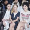 Erin O'Connor, Dylan Frances Penn et Clotilde Hesme  au défilé de mode "Chanel", collection Haute Couture printemps-été 2015/2016, au Grand Palais à Paris le 27 janvier 2015