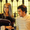 Fernando Alonso et sa belle Dasha Kapustina après une soirée en amoureux passée au cinéma et au restaurant le 1er novembre 2012 à Madrid