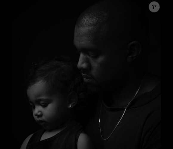 Kanye West et North sur l'illustration du single Only One. Photo par Inez et Vinoodh.
