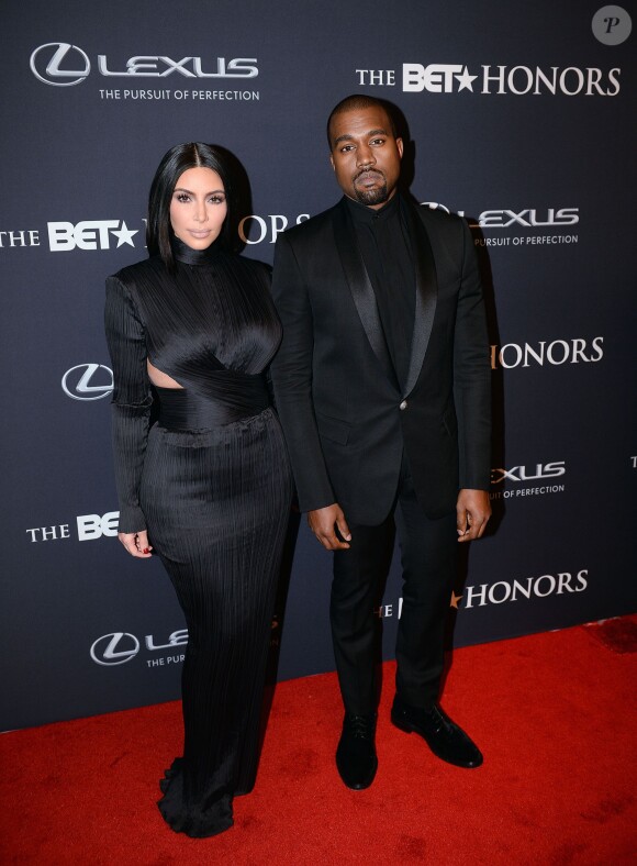 Kim Kardashian et Kanye West aux BET Honors le 25 janvier 2015 à Washington