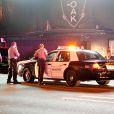  La police &agrave; la sortie du 1OAK, o&ugrave; Suge Knight a re&ccedil;u plusieurs balles au cours d'une altercation. Los Angeles, le 24 ao&ucirc;t 2014. 