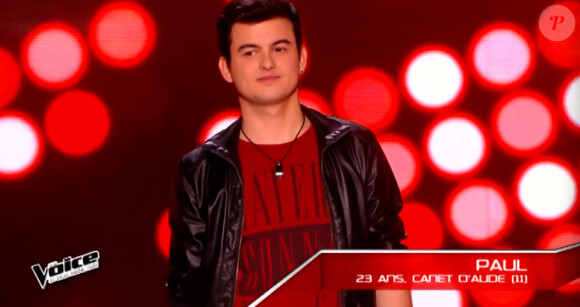 Paul dans The Voice 4, sur TF1, le samedi 31 janvier 2015