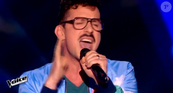 Al Preston dans The Voice 4, sur TF1, le samedi 31 janvier 2015