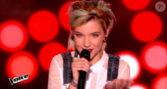 Madeleine Leaper dans The Voice 4, sur TF1, le samedi 31 janvier 2015
