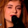 Estelle Mazzillo dans The Voice 4, sur TF1, le samedi 31 janvier 2015