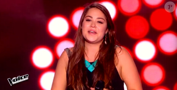 Sharon Laloum dans The Voice 4, sur TF1, le samedi 31 janvier 2015
