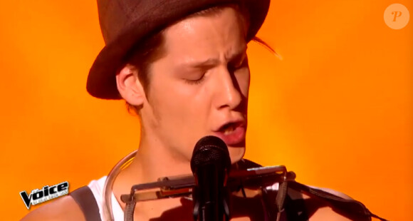 Max Blues Bird dans The Voice 4, sur TF1, le samedi 31 janvier 2015