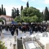 Obsèques du chanteur Demis Roussos au Premier Cimetière d'Athènes en Grèce. Le 30 janvier 2015.