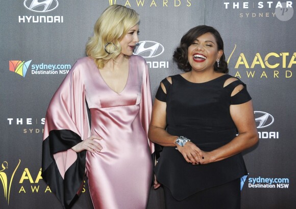 Deborah Mailman, Cate Blanchett lors des AACTA Awards à Sydney, le 29 janvier 2015.
