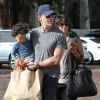 Halle Berry, son mari Olivier Martinez et leur fils Maceo lors d'une sortie shopping chez Burro à Malibu, le 25 janvier 2015