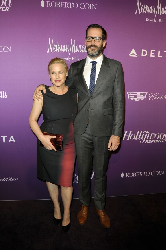 Patricia Arquette et son compagnon Eric White lors de la soirée The Hollywood Reporter's Annual Oscar Nominees Night, au Spago, Beverly Hills, Los Angeles, le 2 février 2015.