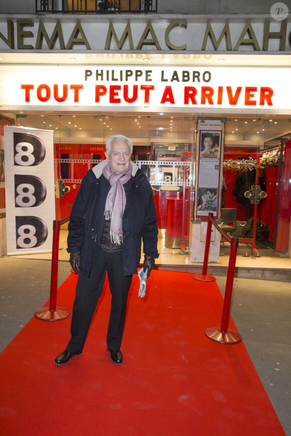Philippe Labro - Projection privée au cinéma Mac Mahon à Paris le 3 février du premier long métrage de Philippe Labro Tout peut Arriver, qui sera diffusé sur D8 le dimanche 22 février 2015